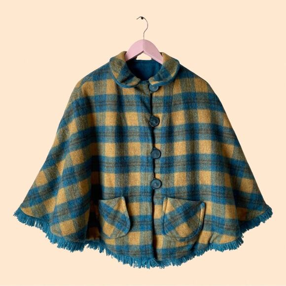 Vintage Reversible Poncho - Picture 1 of 7